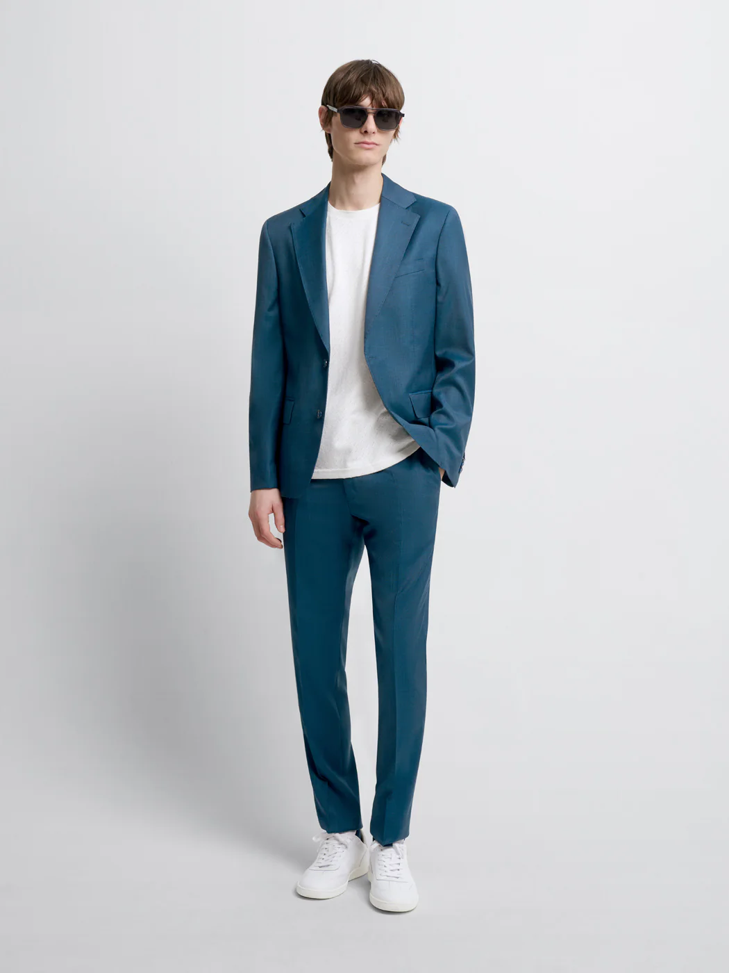 Pantalon de costume slim en laine