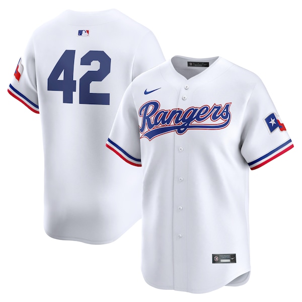 Texas Rangers Nike 2024 Jackie Robinson Day Home Limited Jersey – White