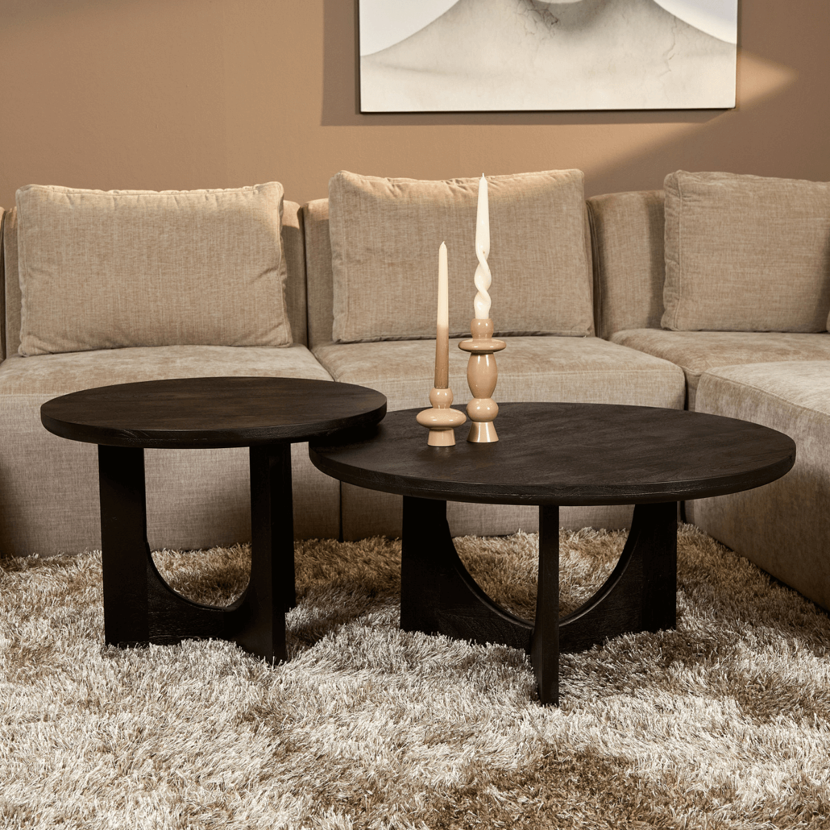 Starfurn salontafel - zwart - 60x60x45cm