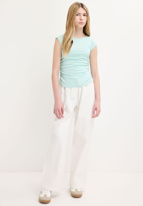 Older Girls Mint Side Ruched T-Shirt