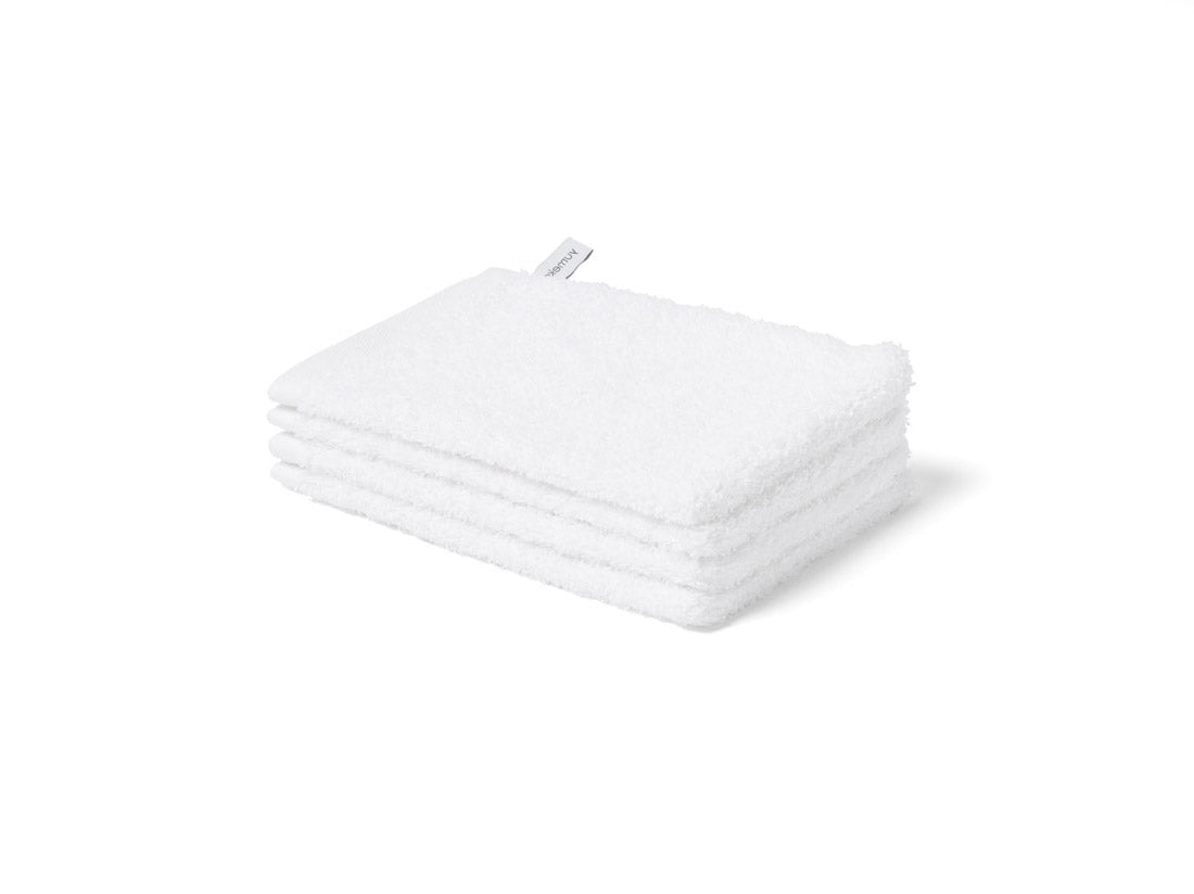 Yumeko washandjes Terry - pure white - 15x22 - 4 st