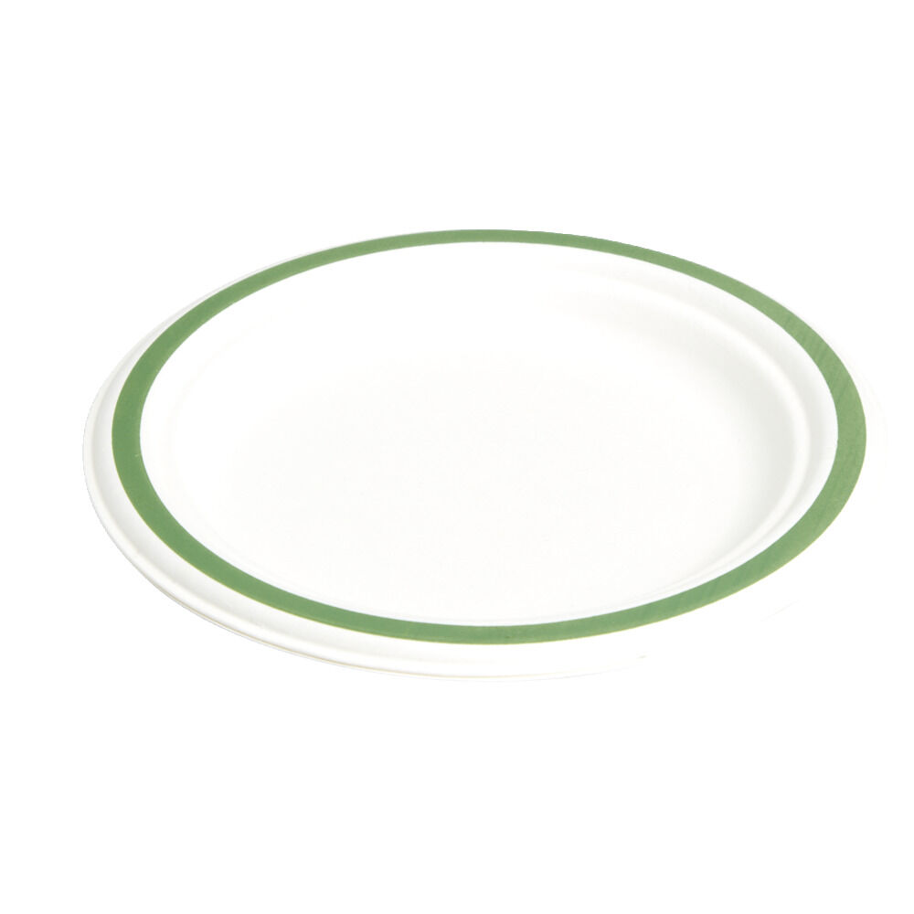 Lot de 20 assiettes plates fibre canne à sucre Ø18cm