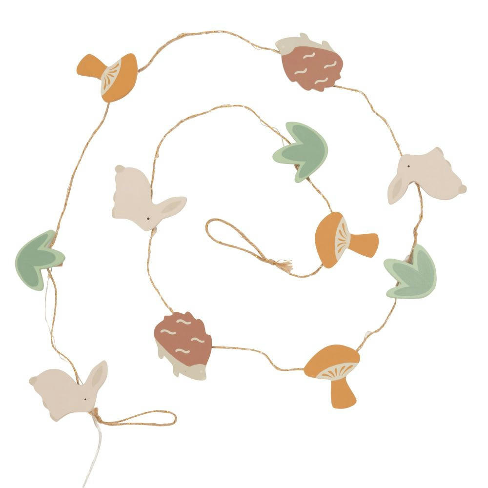 OULANKA - Guirlande lumineuse à épingles marron, vertes, blanches et orange L180