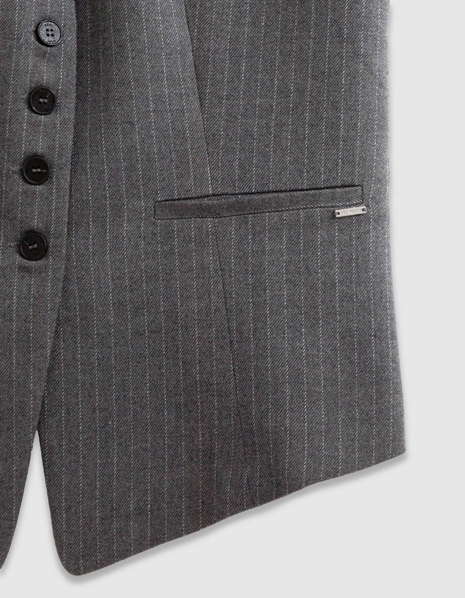 Gilet de costume sans manches gris rayures tennis Femme