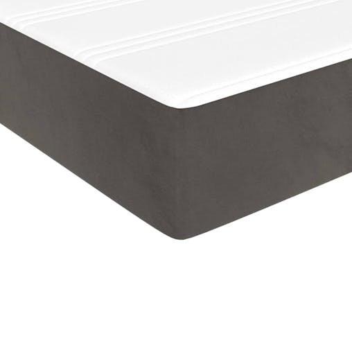 NNEVL Pocket Spring Bed Mattress Dark Grey 107x203x20 cm Super Single Velvet