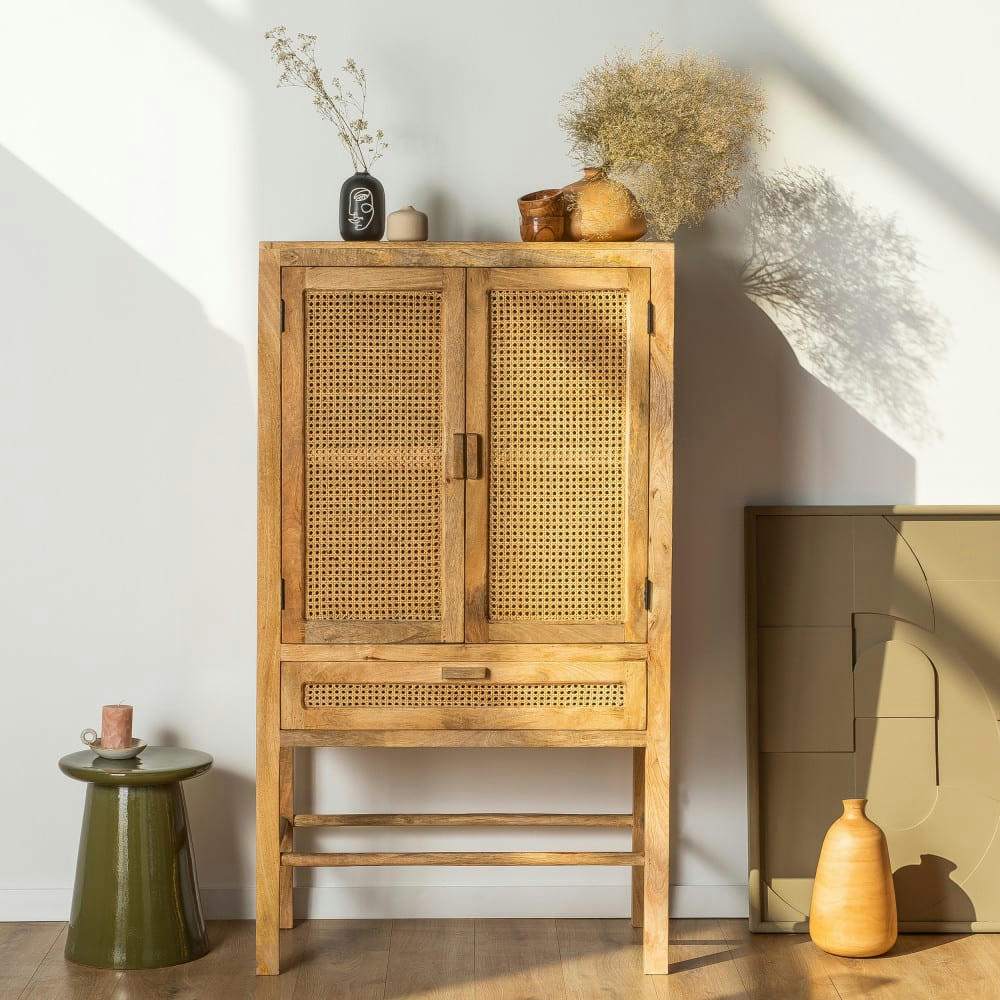 BUTTON - Table d'appoint en céramique D35cm vert mousse