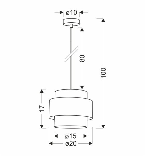 Lampa wisząca Nuget biało-brązowa 1xE27x60W Candellux