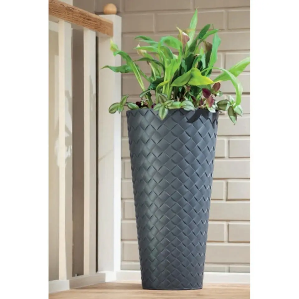 Form Plastic Plantenpot Makata - kunststof - antraciet - 30 x 59