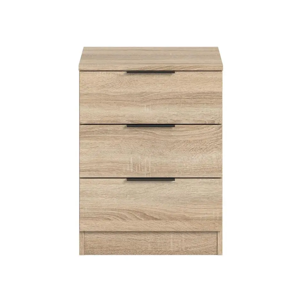 Hioshop Kopenhagen nachtkastje 3 laden eik decor