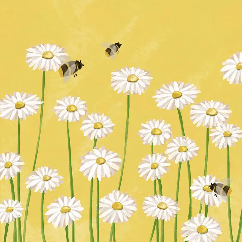 Serviette Bees & Flowers