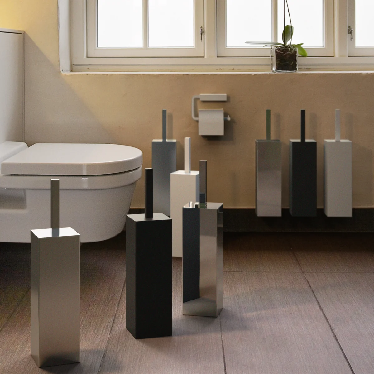 Frost - Quadra WC-Rollenhalter 3, schwarz