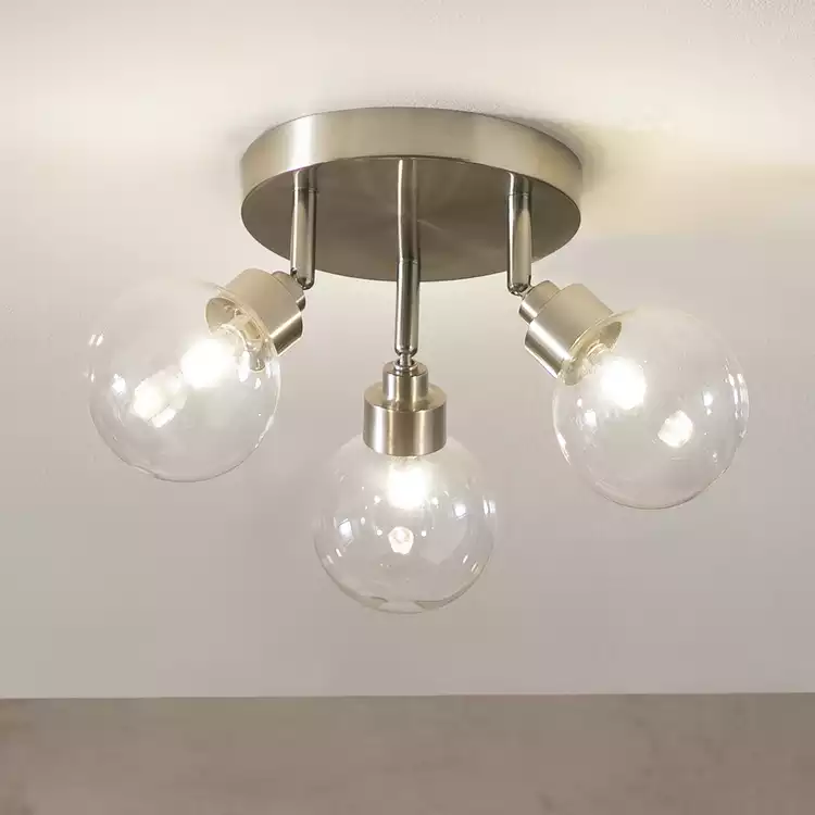 Habitat Tay Stainless Steel 3 Light Spotlight - Chrome