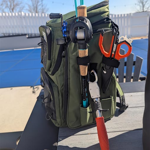 NNETM Fishing Backpack with Rod Holder