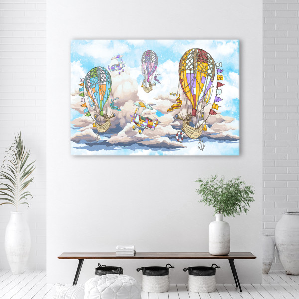 Feeby Obraz na płótnie, Kolorowe balony dla dzieci 60x40
