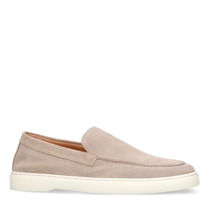 Manfield Beige suède loafers