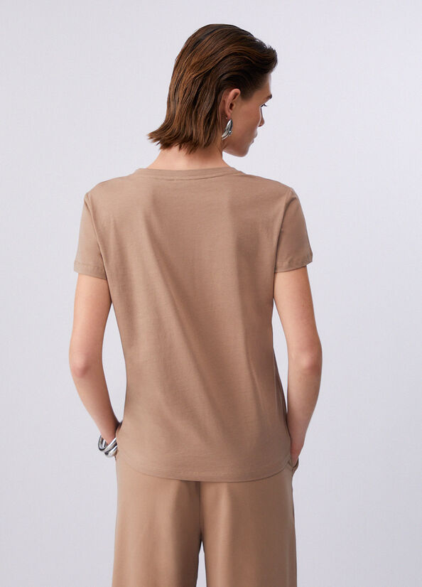 T-shirt con scollo a V