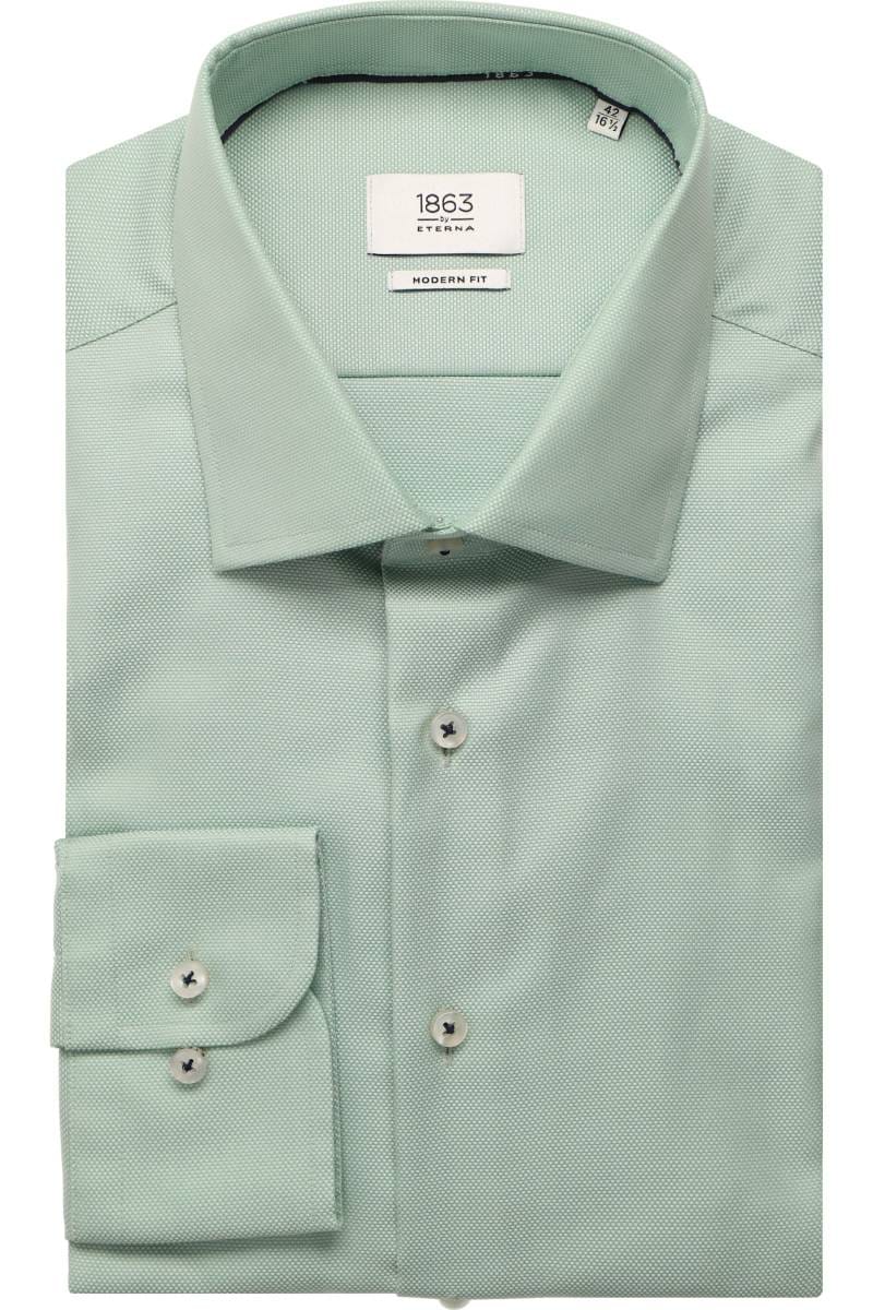 ETERNA 1863 Modern Fit Hemd hellgrün, Strukturiert