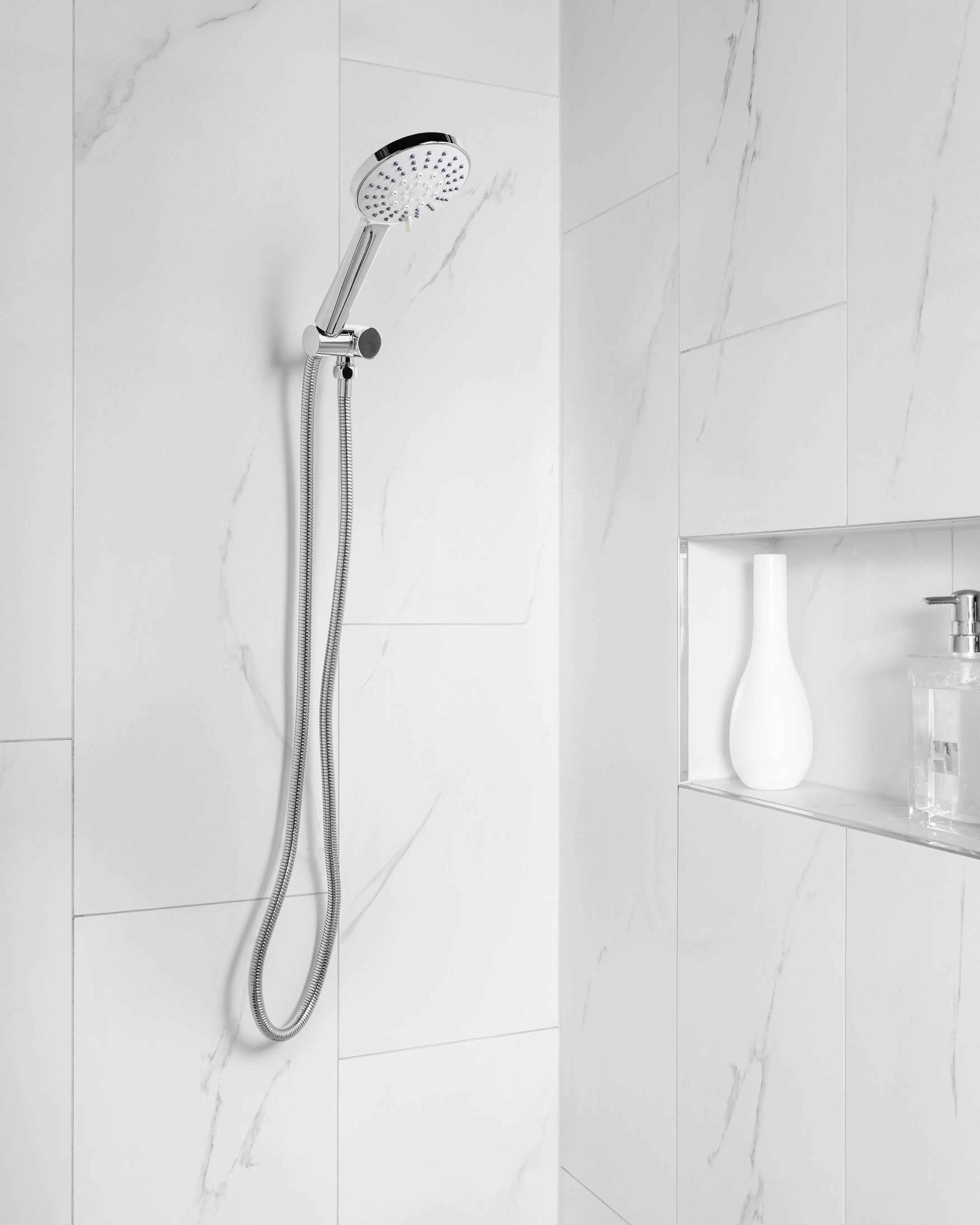 Shower Head and Hose Kit UCHIZA 5-function Silver