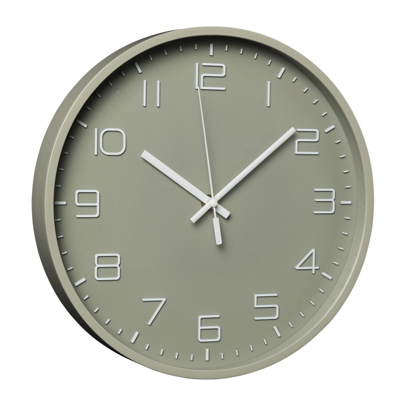 Wandklok Nadya - grijsgroen - &Oslash;30x4 cm