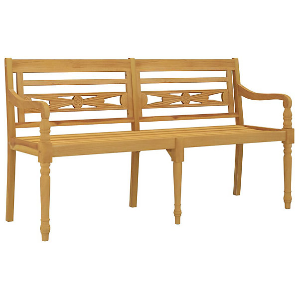Banc de jardin meuble de patio bois gris Helloshop26