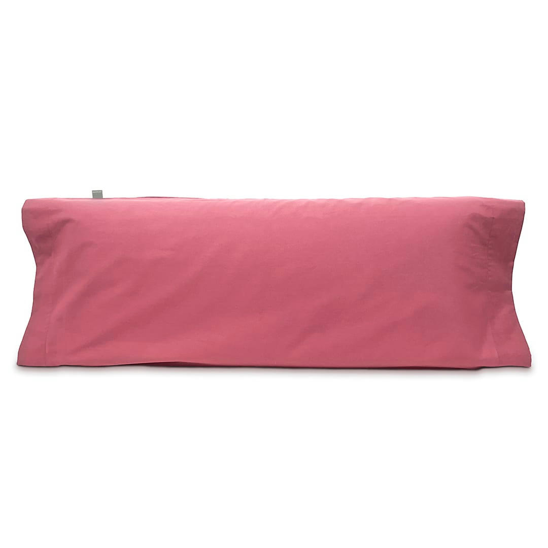 CASUAL TO - Taie d'oreiller en coton 100% 45x110 cm rose foncé