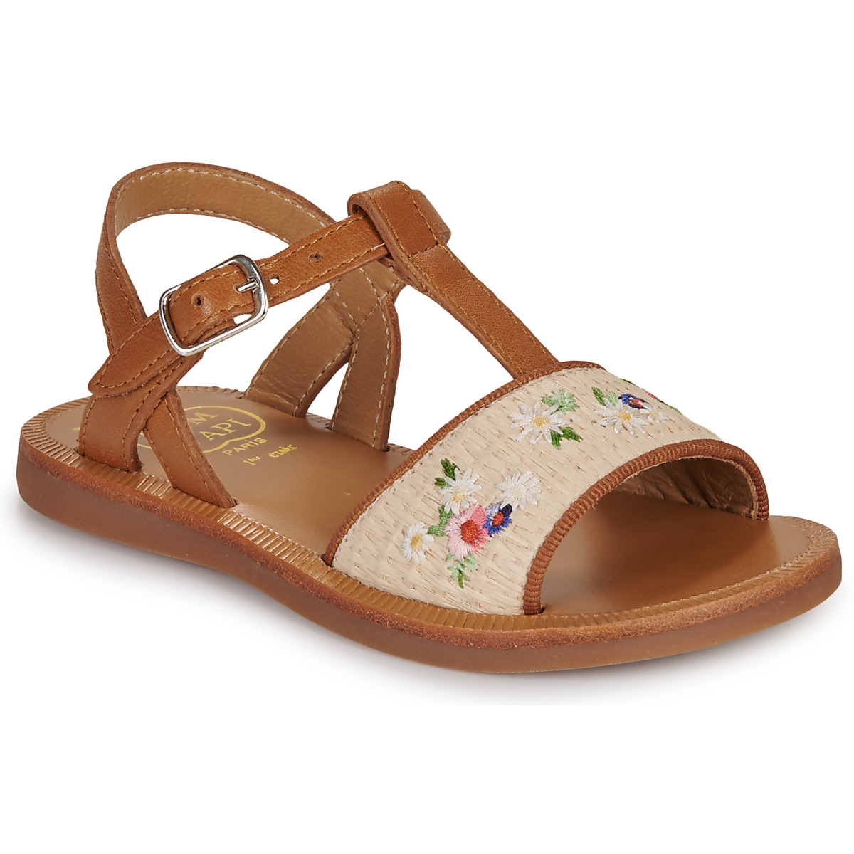 Pom d'Api - PLAGETTE RAPHIA BROD - Camel