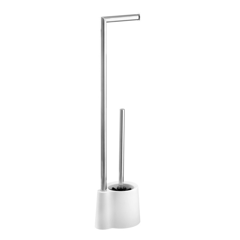 Porte-rouleau et brosse de toilette Avola blanc WENKO