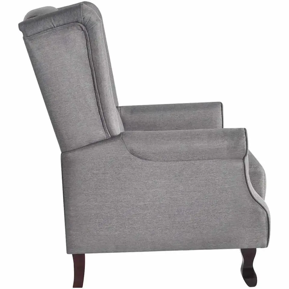 VIDAXL Fauteuil stof grijs