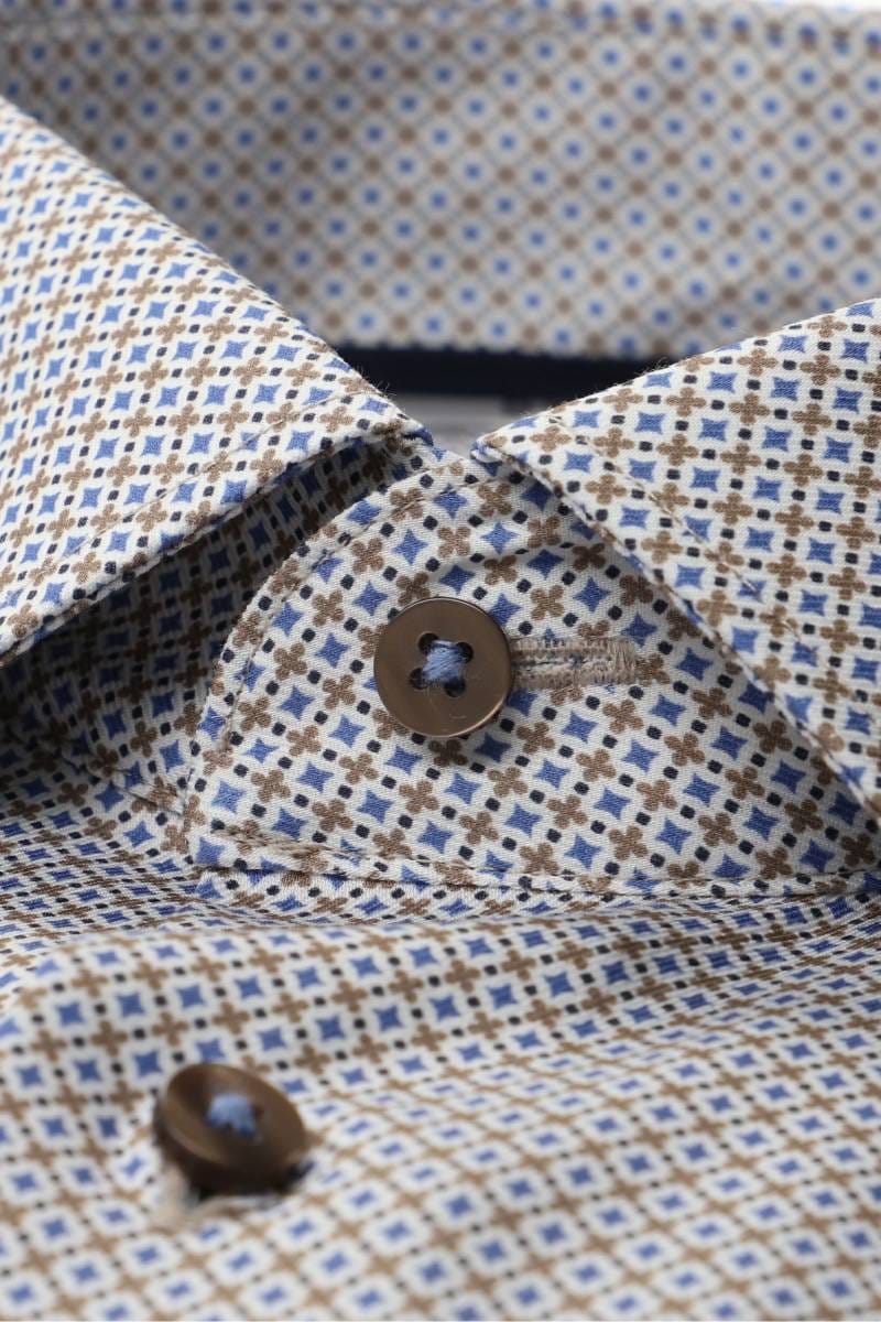 ETERNA Dynamic Cotton Comfort Fit Hemd blau, Bedruckt