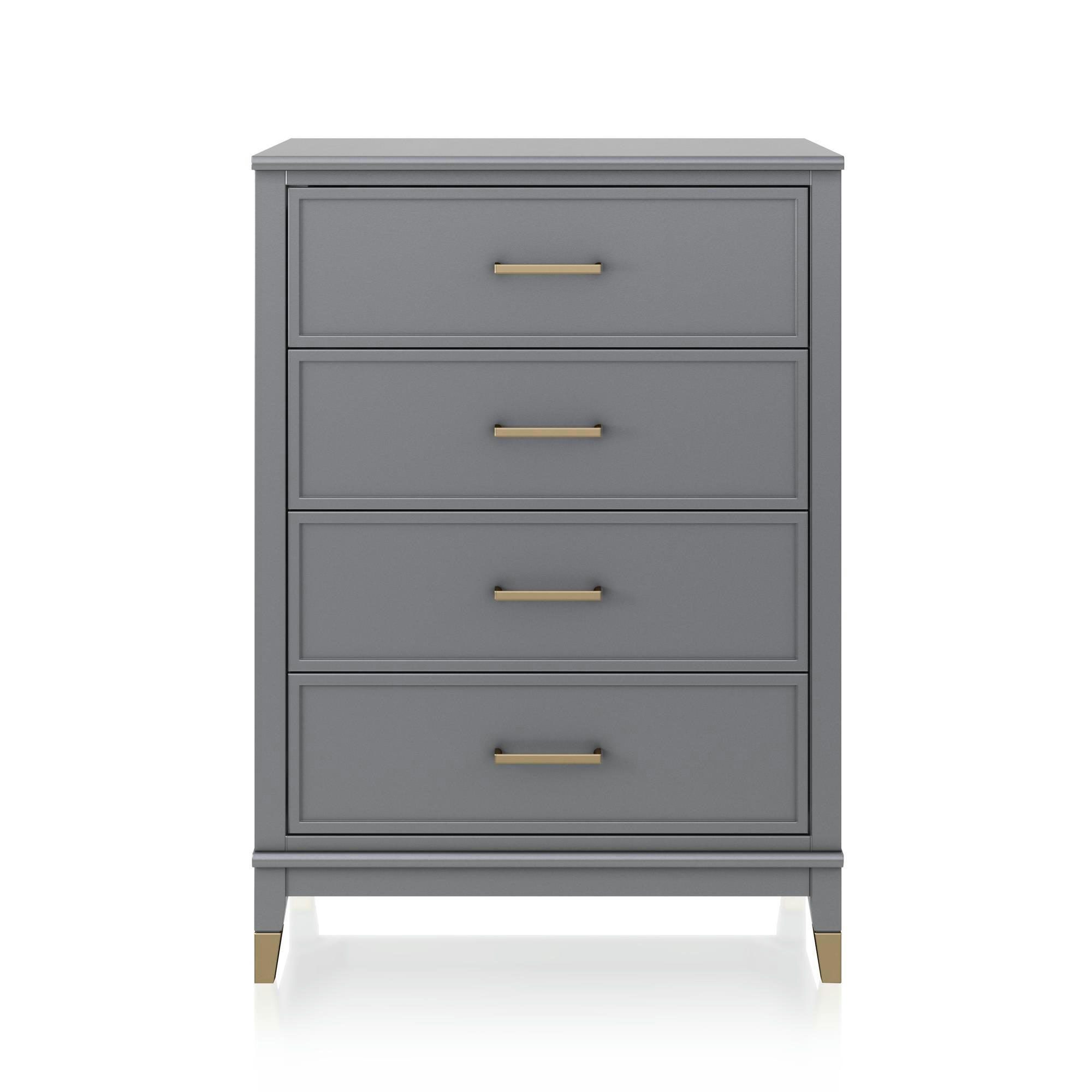 WESTERLEIGH - Commode avec 4 tiroirs en MDF Gris Graphite
