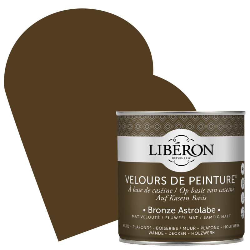 Peinture pour murs Velours de Peinture bronze astrolabe mat 0,5 L LIBERON