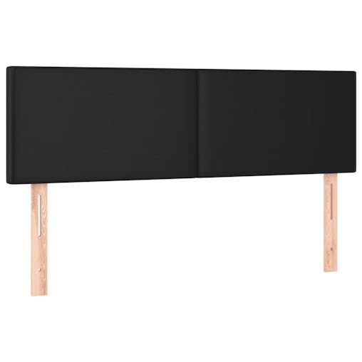 NNEVL LED Headboard Black 144x5x78/88 cm Faux Leather