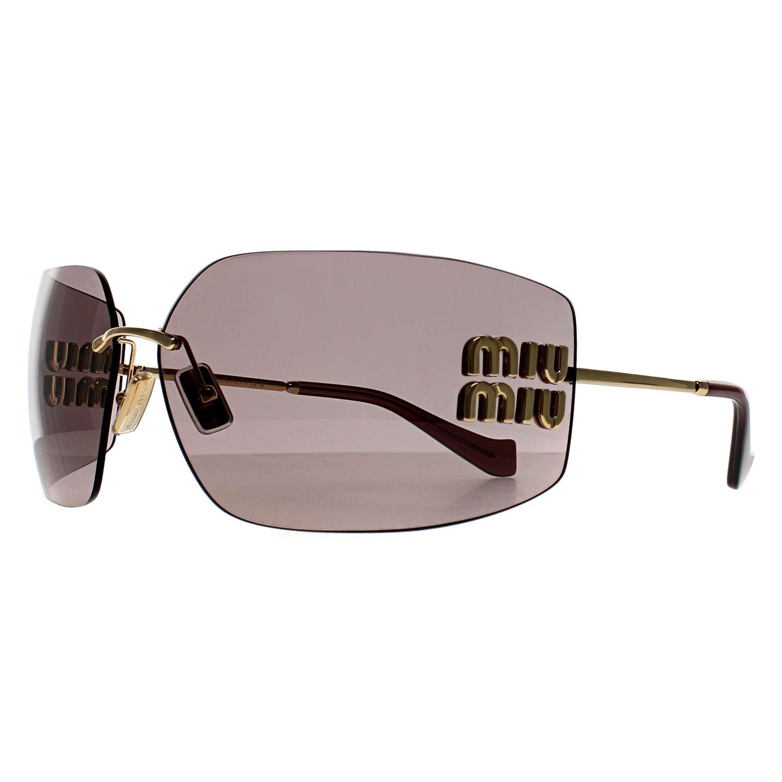 Miu Miu Rimless Gold Light Purple Brown MU54YS