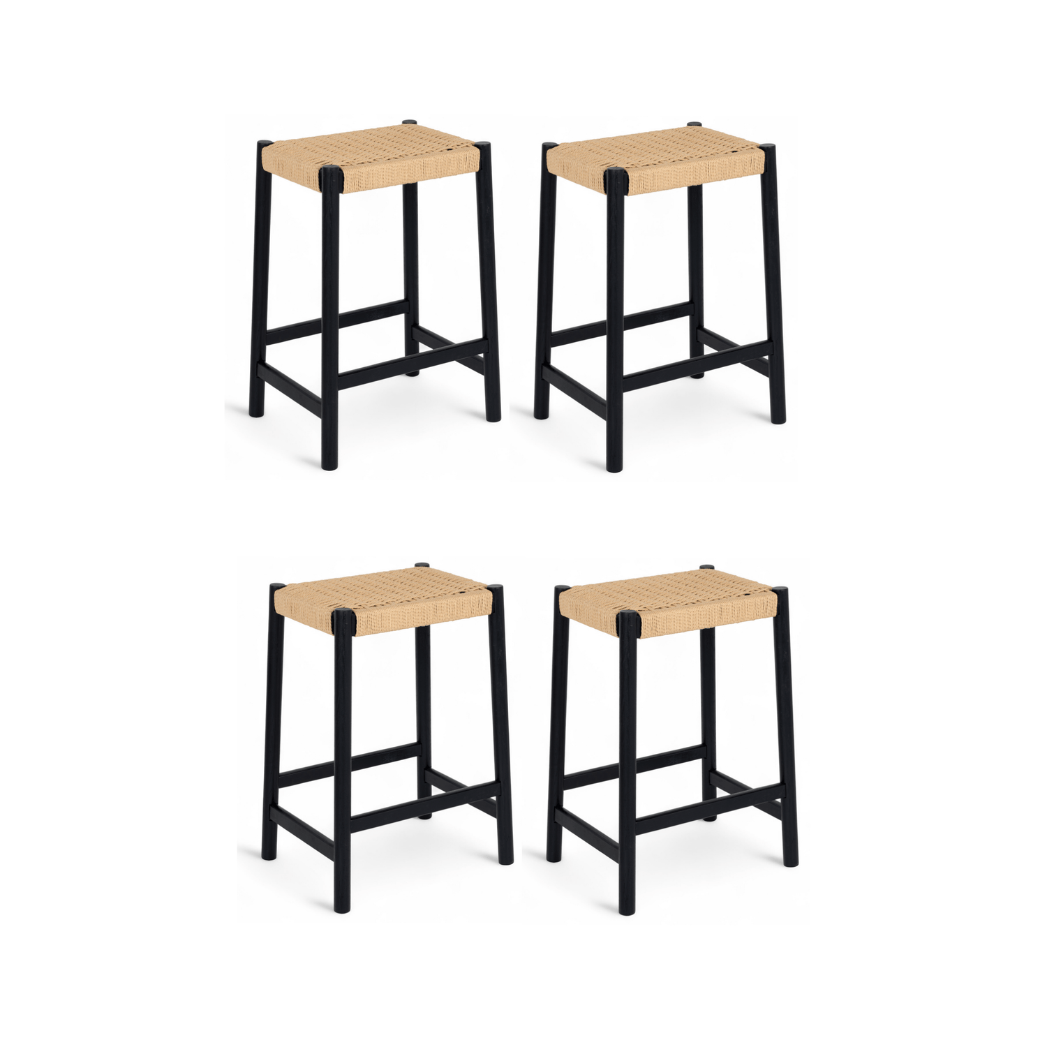 Furnhouse barkruk Ida - Zwart - Set van 4