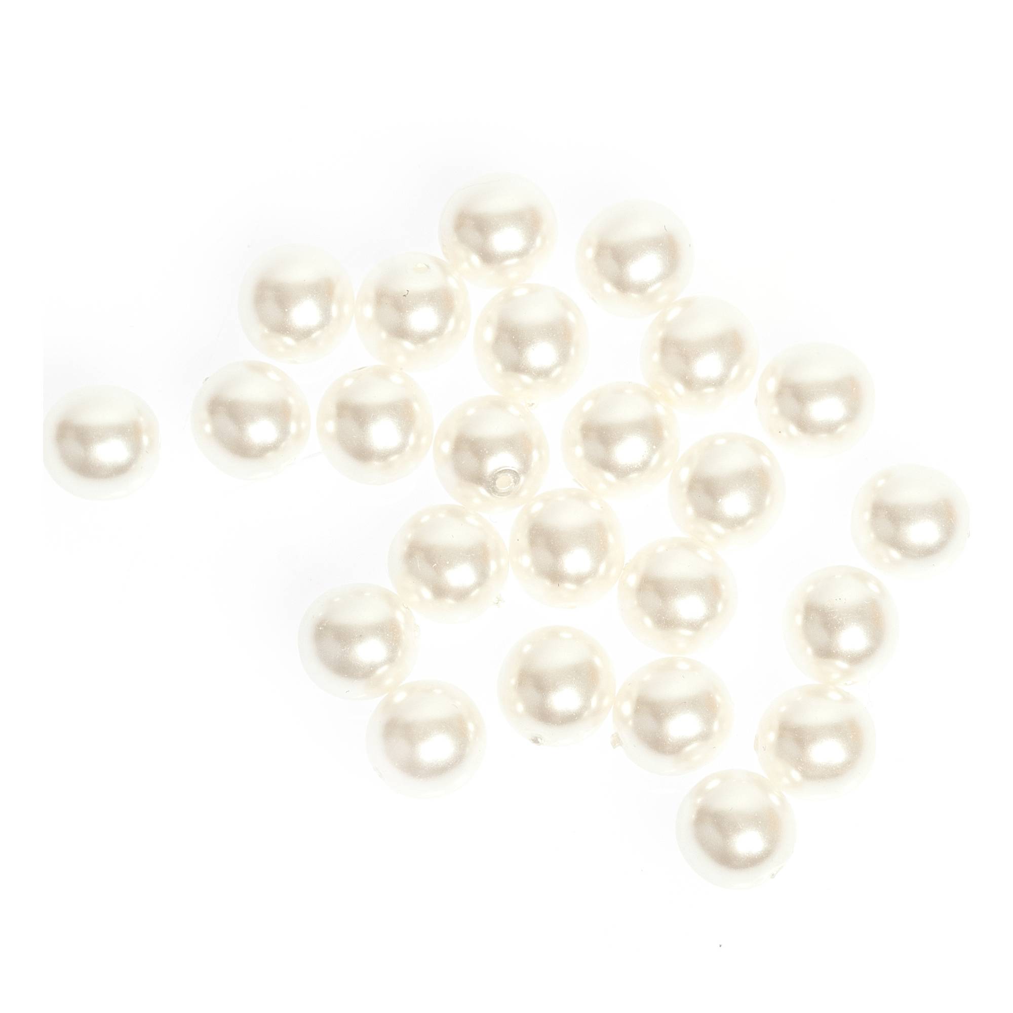 Beads Unlimited White Pearl Beads 8mm 25 Pack