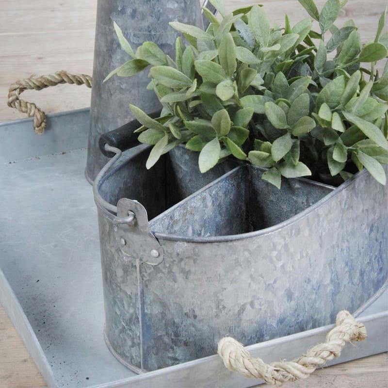 - Seau en Zinc 3 compartiments