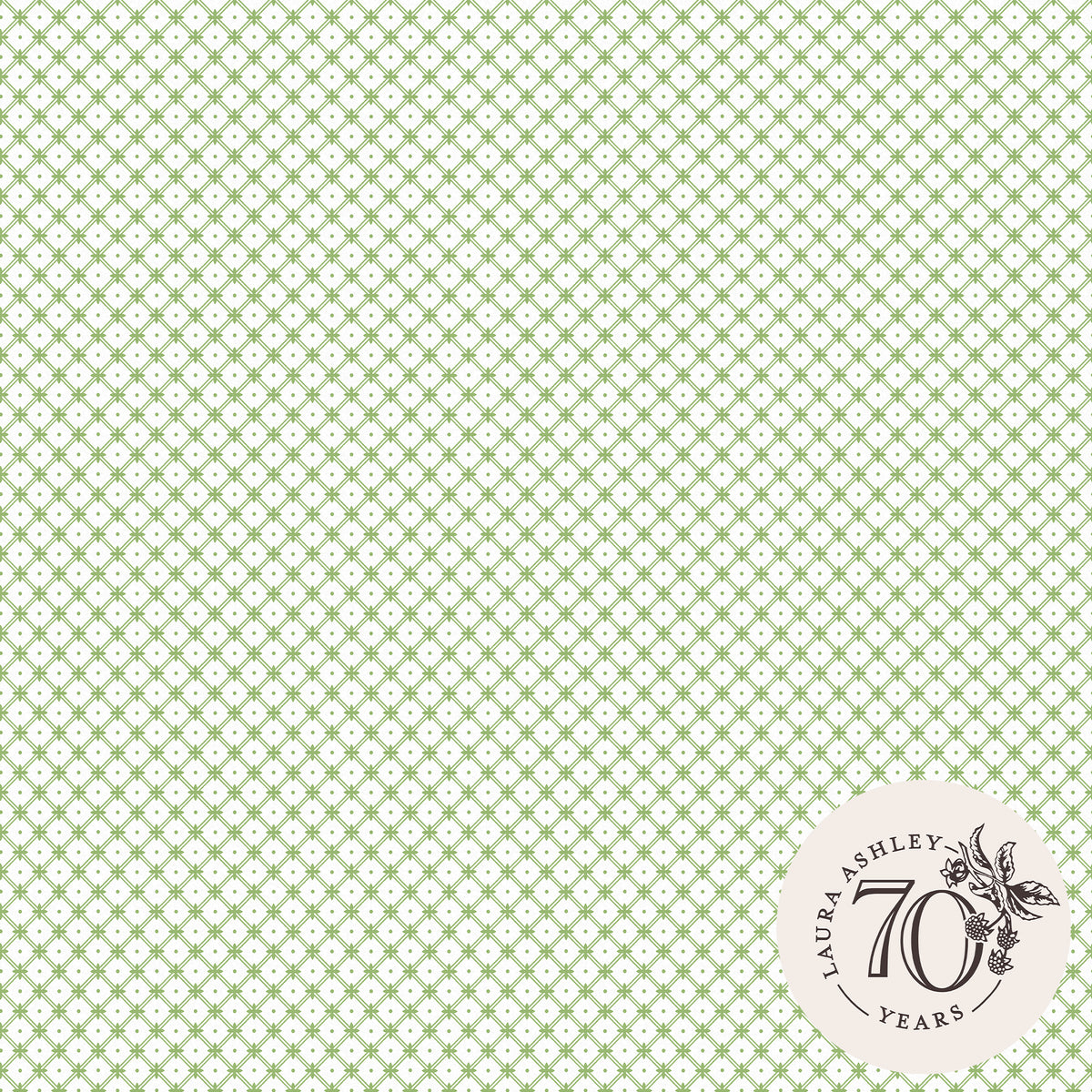 Laura Ashley Vliesbehang - Wickerwork Leaf Green - Groen 10mx52cm