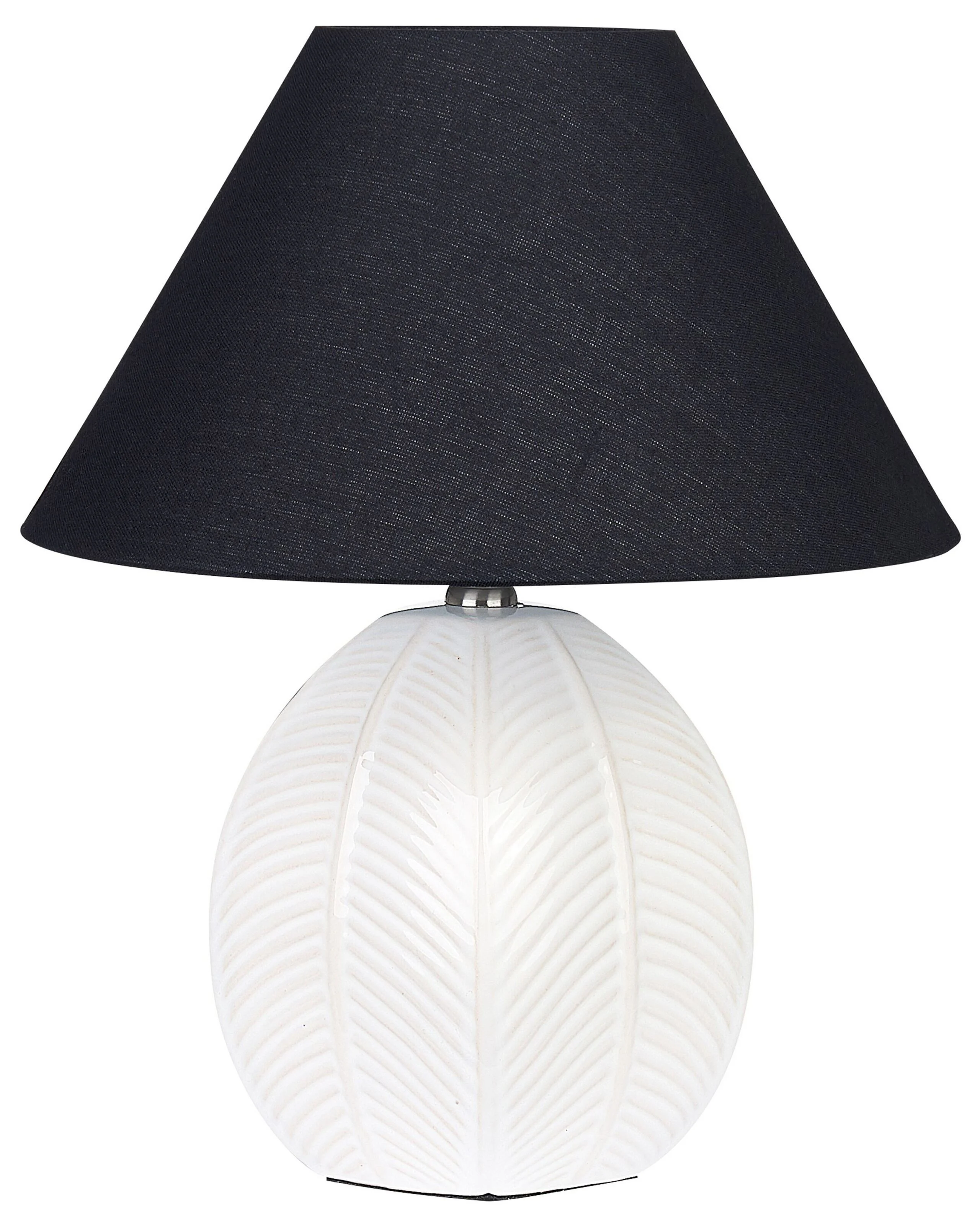 Lampa stołowa ceramiczna beżowa