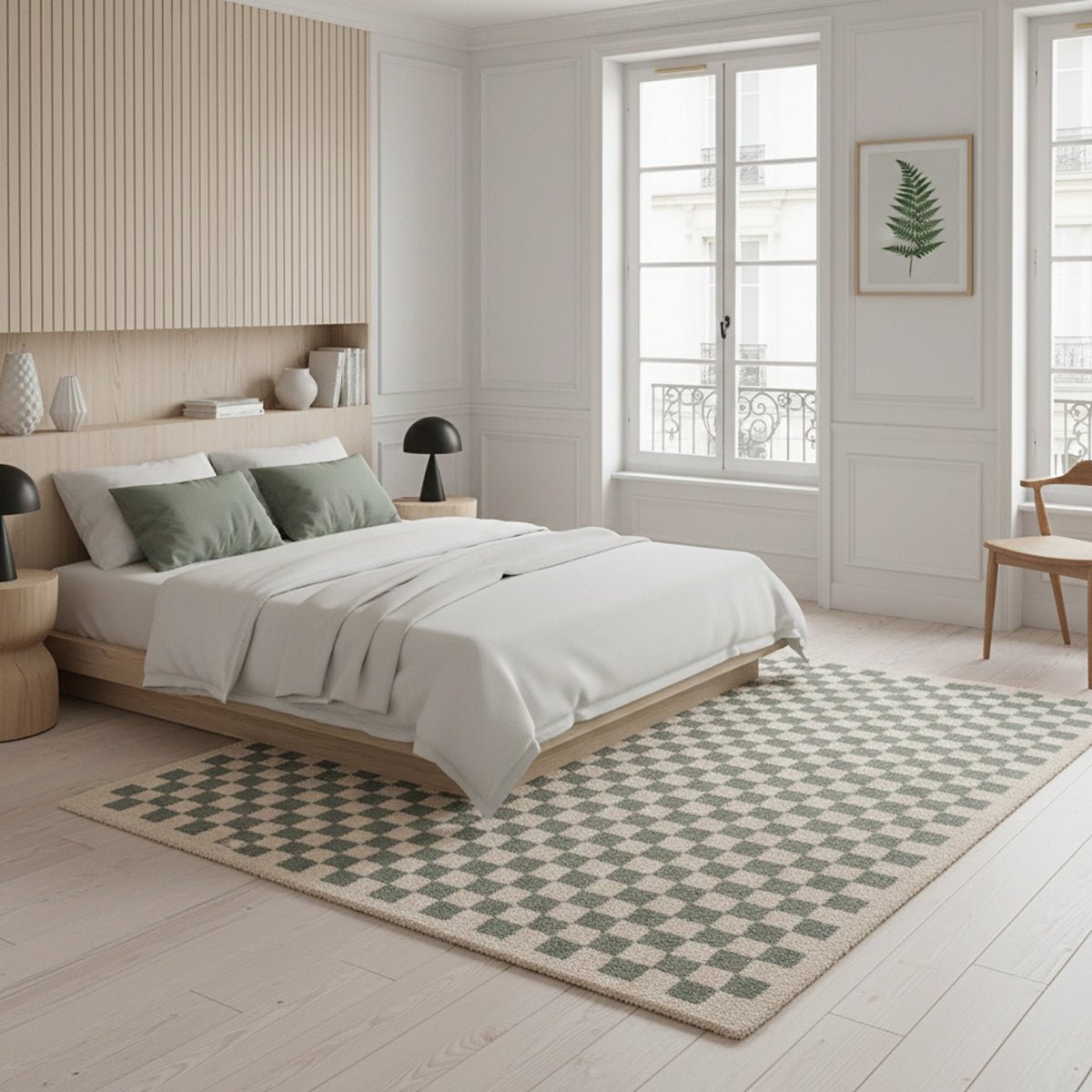 AFK Living vloerkleed Checkers - zeer zacht - groen