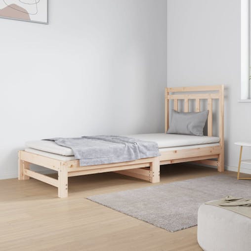 NNEVL Pull-out Day Bed 2x(92x187) cm Solid Wood Pine