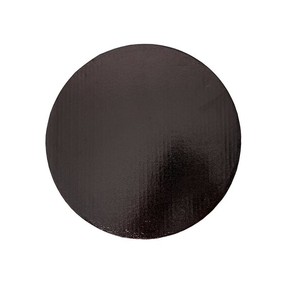 Black Round Double Thick Card Cake Board 12 Inches