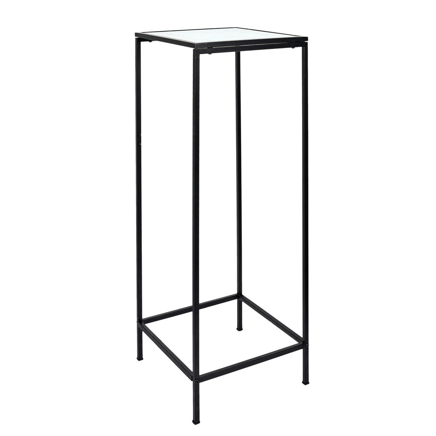 FELICITY - Duo de sellettes gigognes en effet marbre blanc