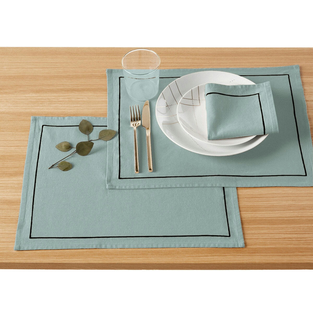 Lots 4 sets de table lin/coton lavé Métis Bourdon