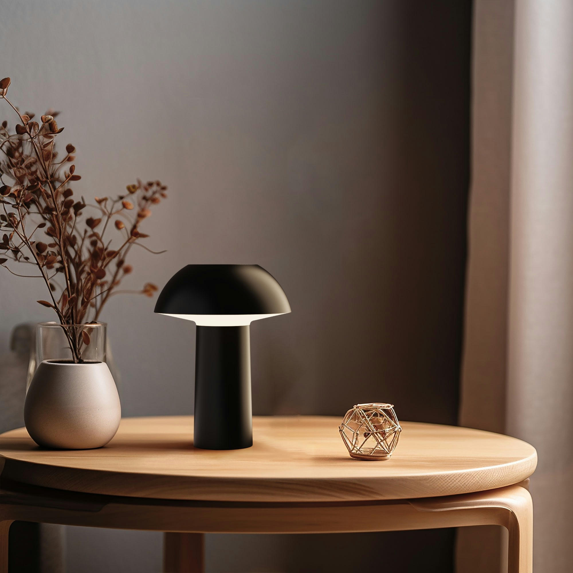 TOAD - Lampe portable à LED tactile noire