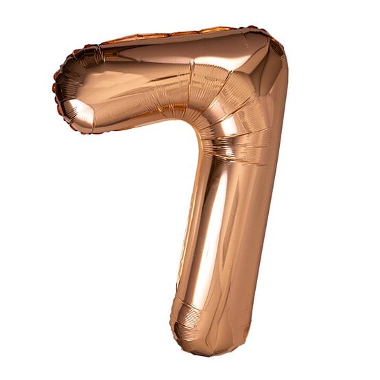 Extra Large Rose Gold Foil Number 7 Balloon