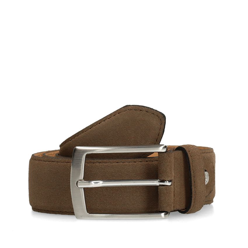 Manfield Taupe suède riem