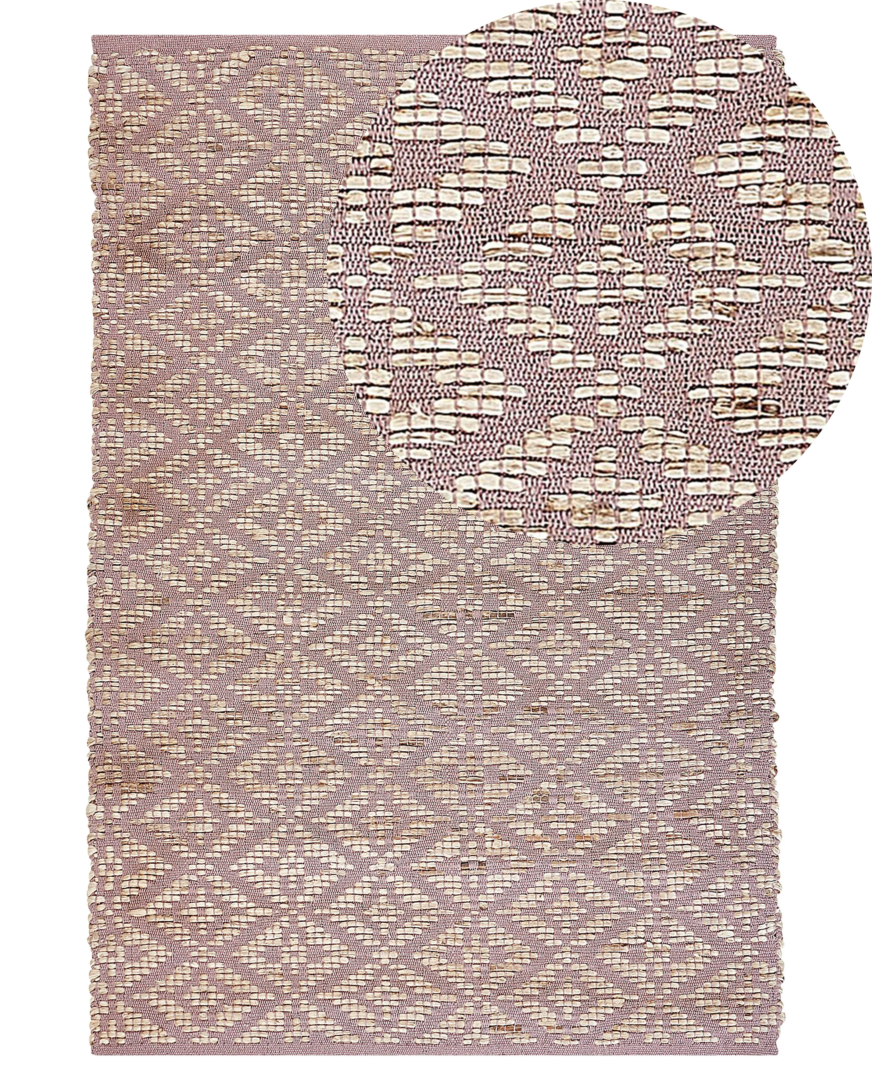 Rug GERZE Pink 140 x 200 cm Cotton