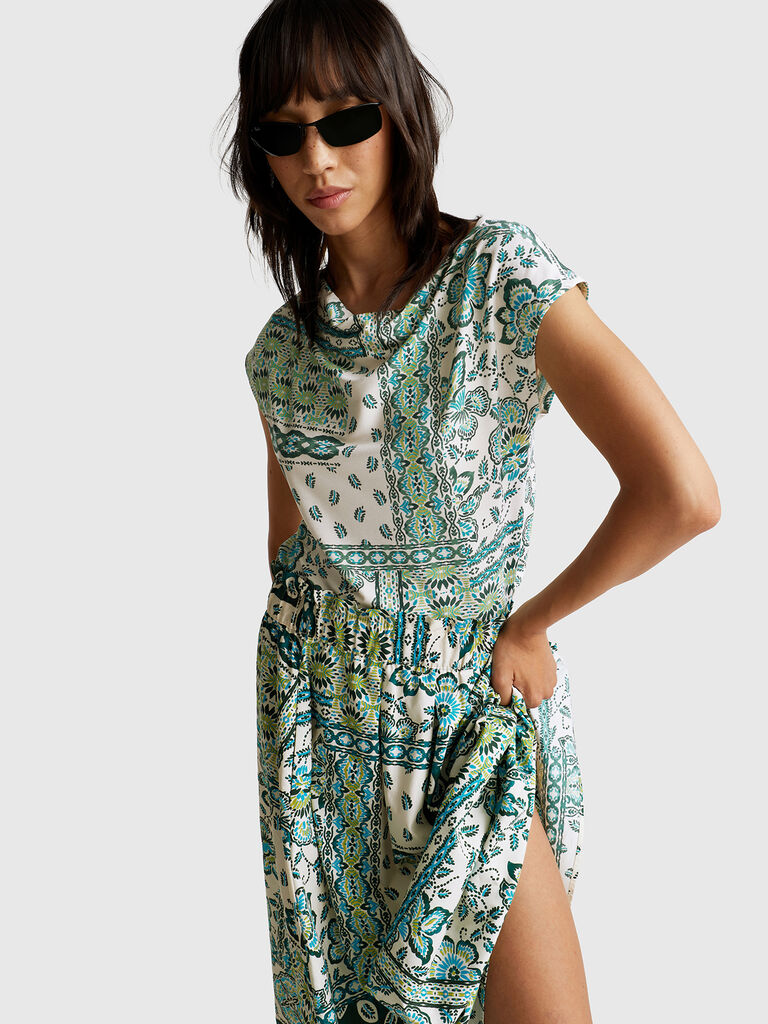 Top with bandana print