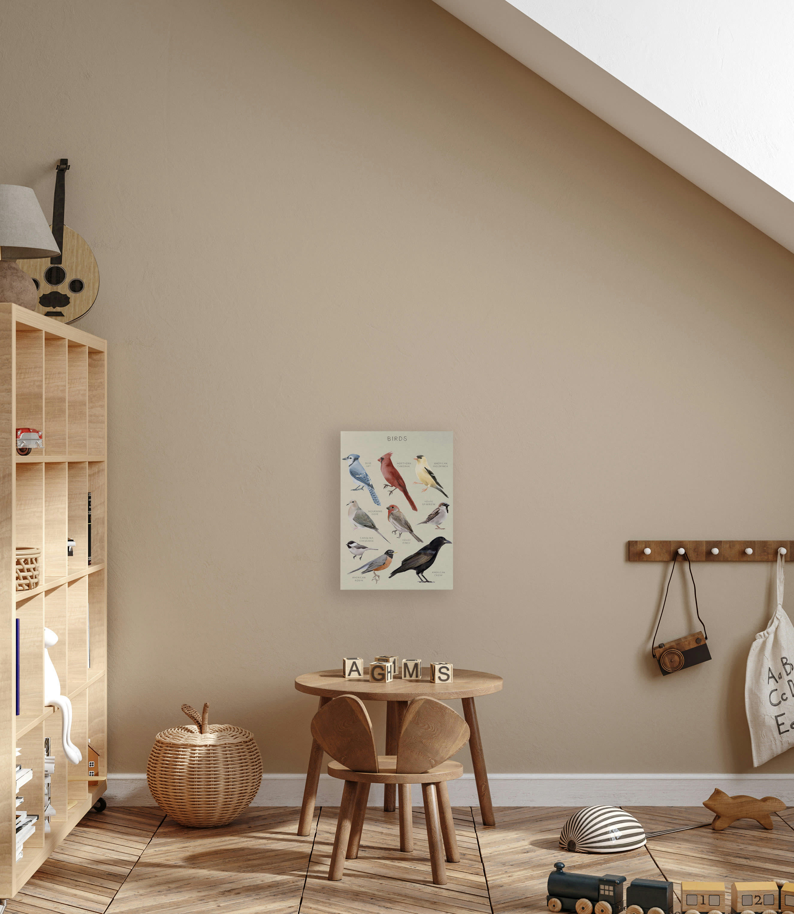 BIRDS - Peinture sur toile 60x40 Imprimé oiseaux