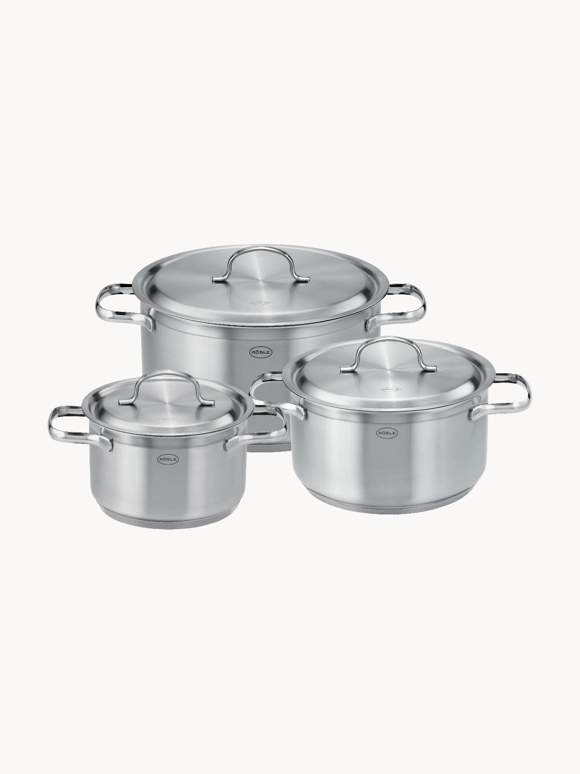 Koch-Set Pureelements aus Edelstahl, 3er-Set